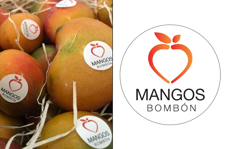 Mango Bombón original con sticker identificativo Huerta Tropical